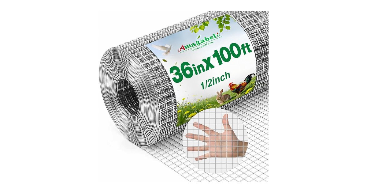 Amagabeli 1/2-inch Hardware Cloth, 36 in x 100 ft, 19 gauge product image
